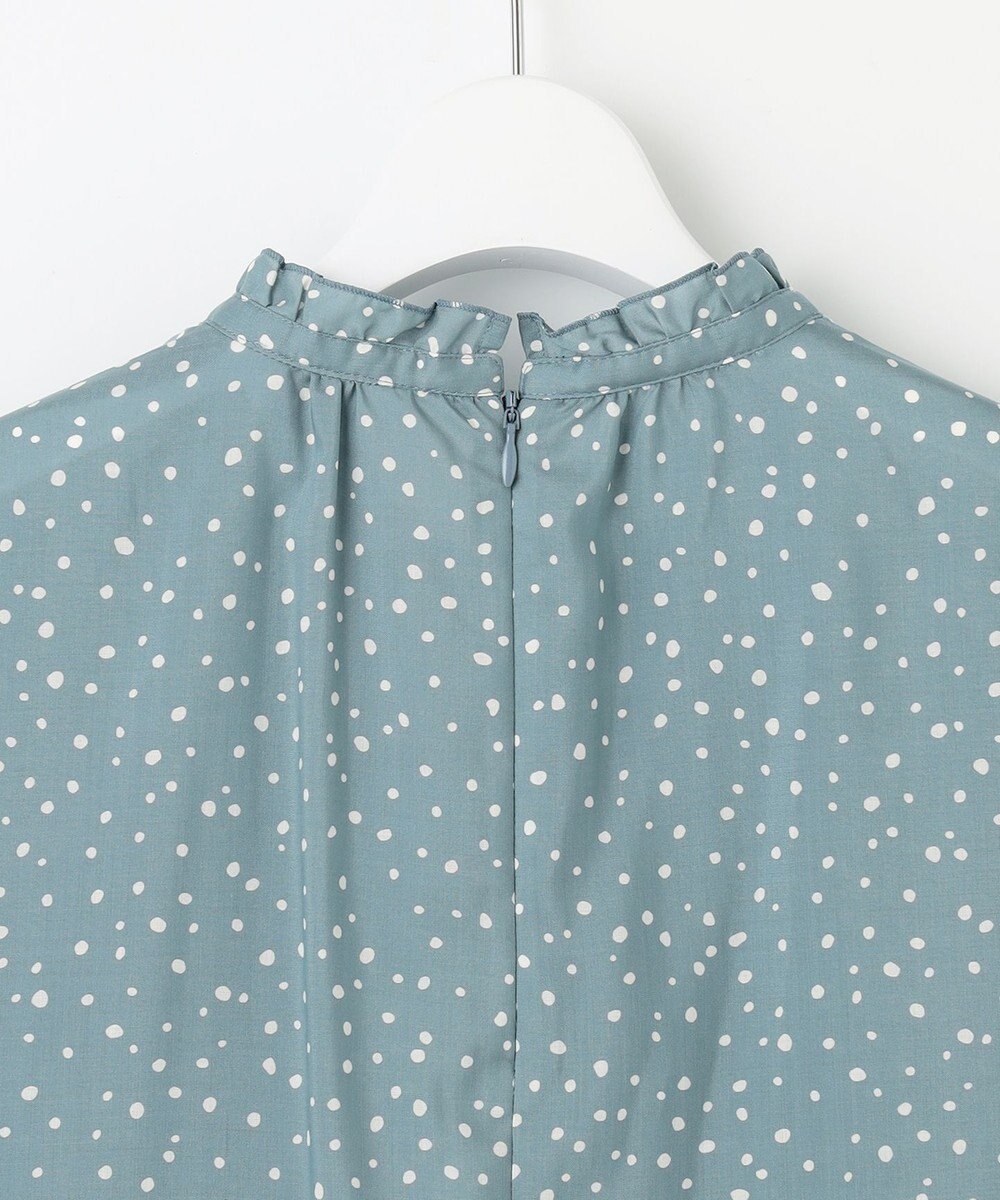 J.PRESS LADIES 【洗える・イージーケア】スパンローンランダムドット ブラウス 