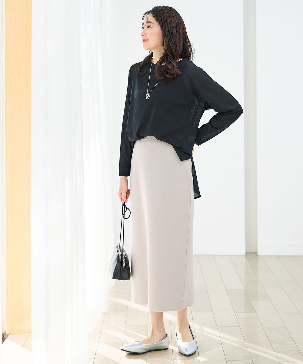 ANY シア―ラウンドネックTシャツ 