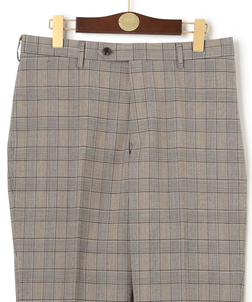 J.PRESS MEN 【J.PRESS BASIC】ペピンメリノコンフォート ストレッチブラウン グレナカートチェック スラックス 