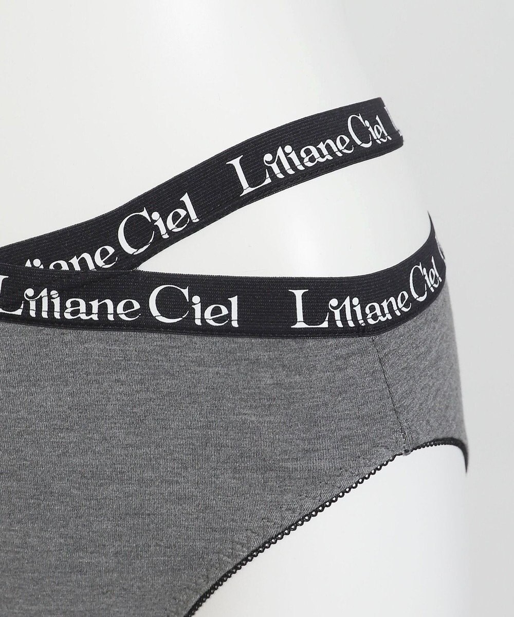 WEGO 【ブラトップ＆ショーツセット】Liliane　Ciel　ロゴテープ 