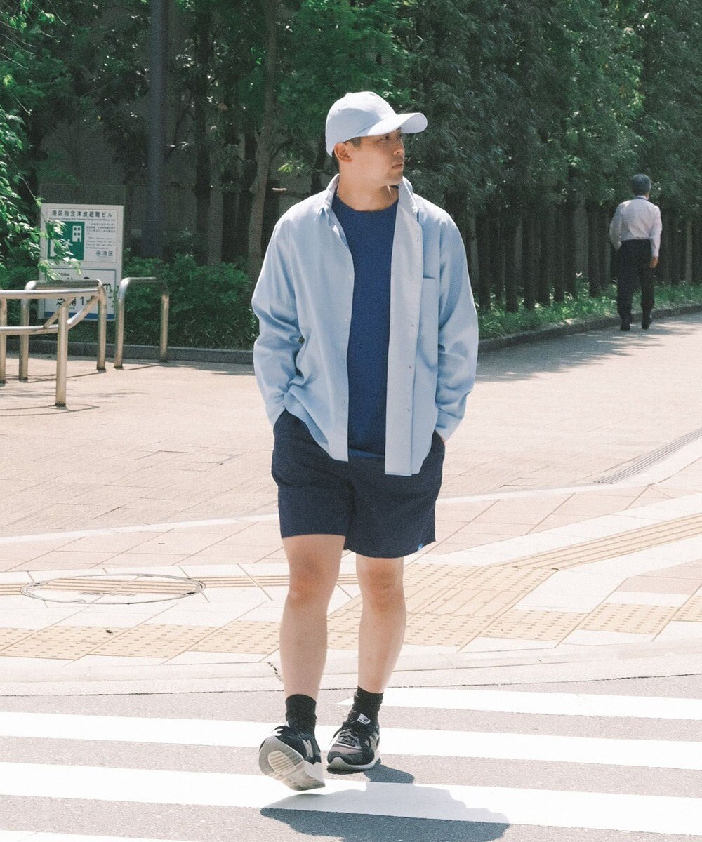 SHARE PARK MENS 【UVカット・撥水・ストレッチ】イージーデニムレギュラーカラーシャツ 