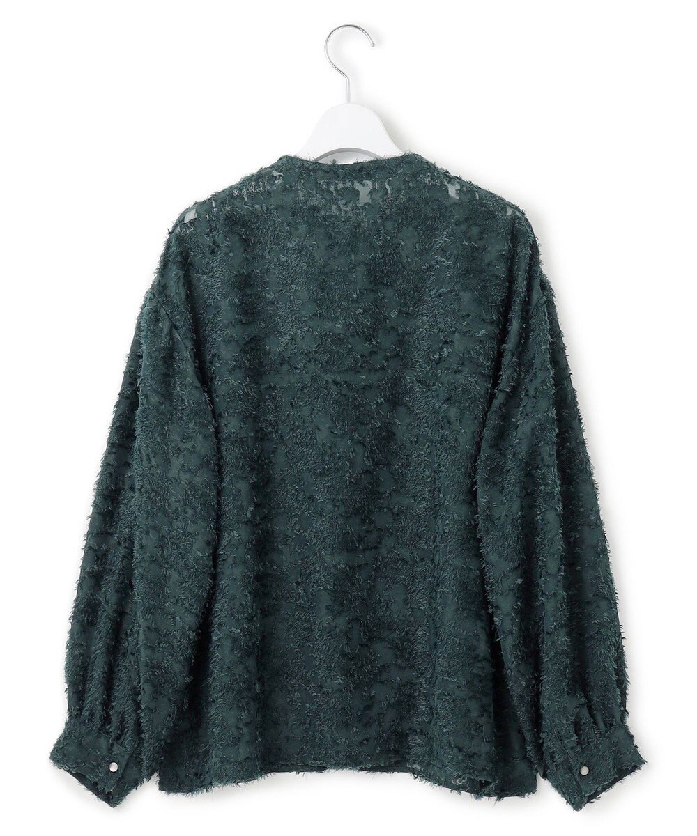 23区 L 【洗える】シアーカットジャカード ブラウス 