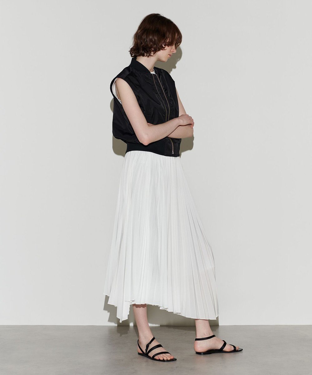 NAVE 【Nave　洗える】プリーツサテン スカート 