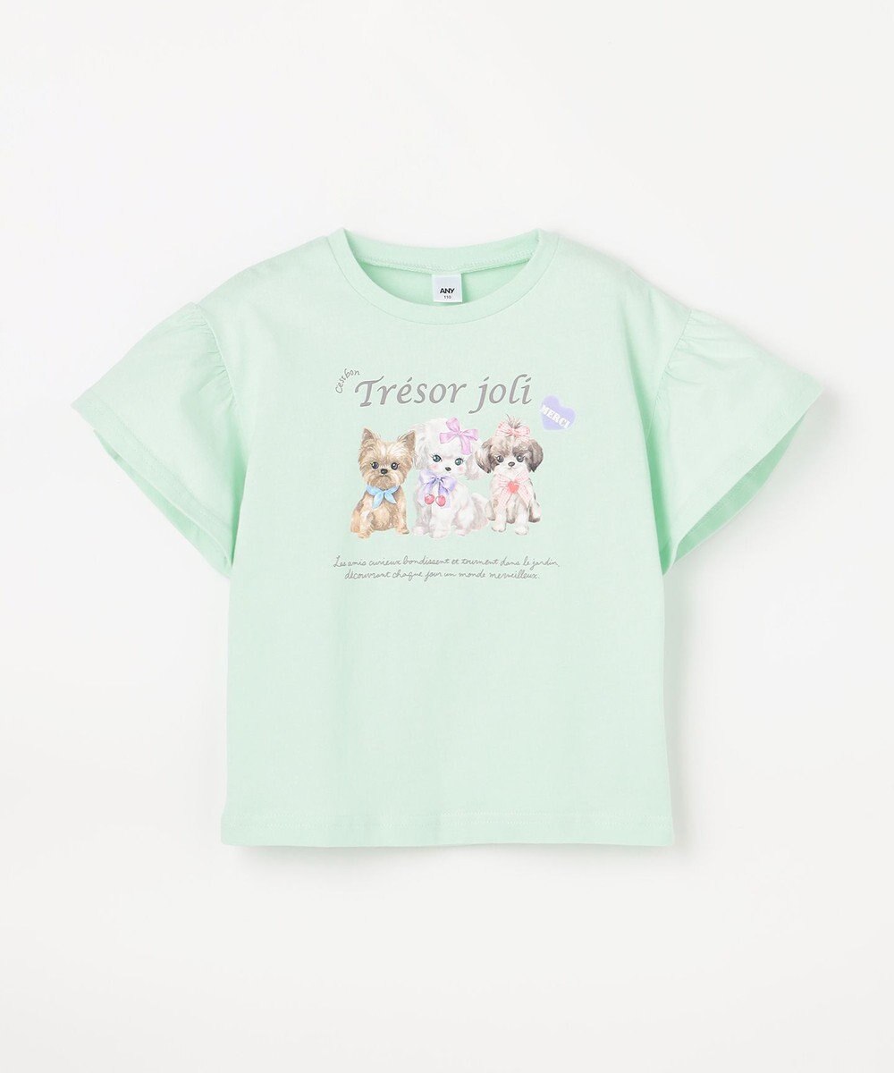 ANY KIDS 【綿100%】ドロップショルダー アニマルプリントTシャツ 