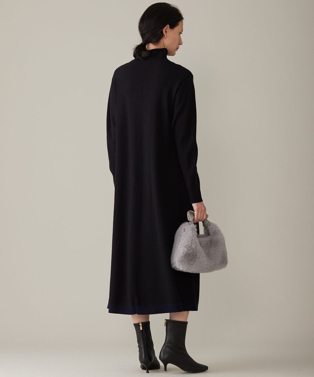 自由区 【洗える】セミウーステッドウールニット ワンピース 