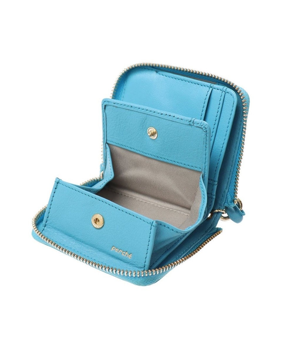 UNBILLION ペルケ perche / ドット型押しパームフィットストラップウォレット 