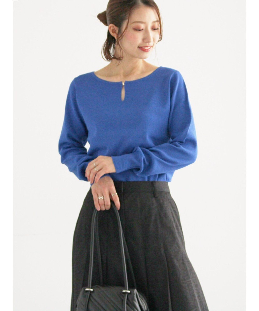 Te chichi スクエアチャームキーネックプルオーバー 