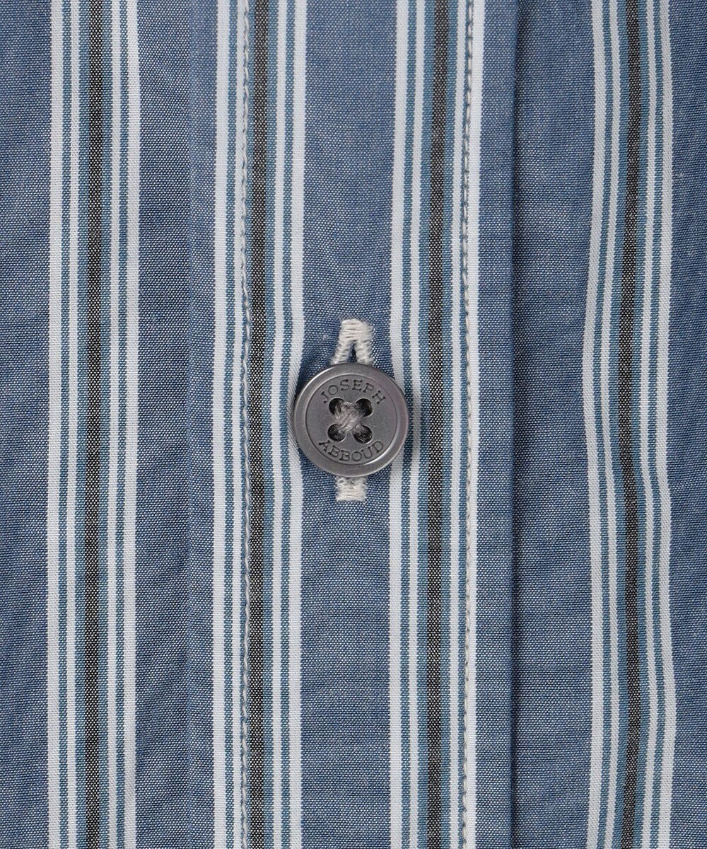 JOSEPH ABBOUD 【シルク混・上質】シルクコットンストライプ シャツ 