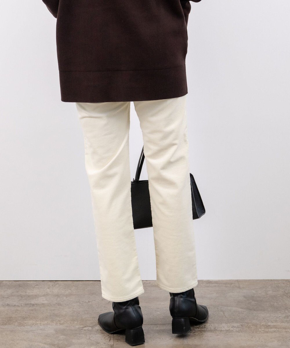 caqu レギュラーストレート 裏起毛コーデュロイパンツ 