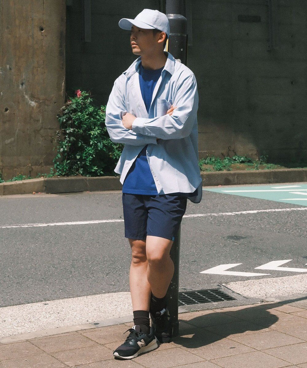 SHARE PARK MENS 【UVカット・撥水・ストレッチ】イージーデニムレギュラーカラーシャツ 