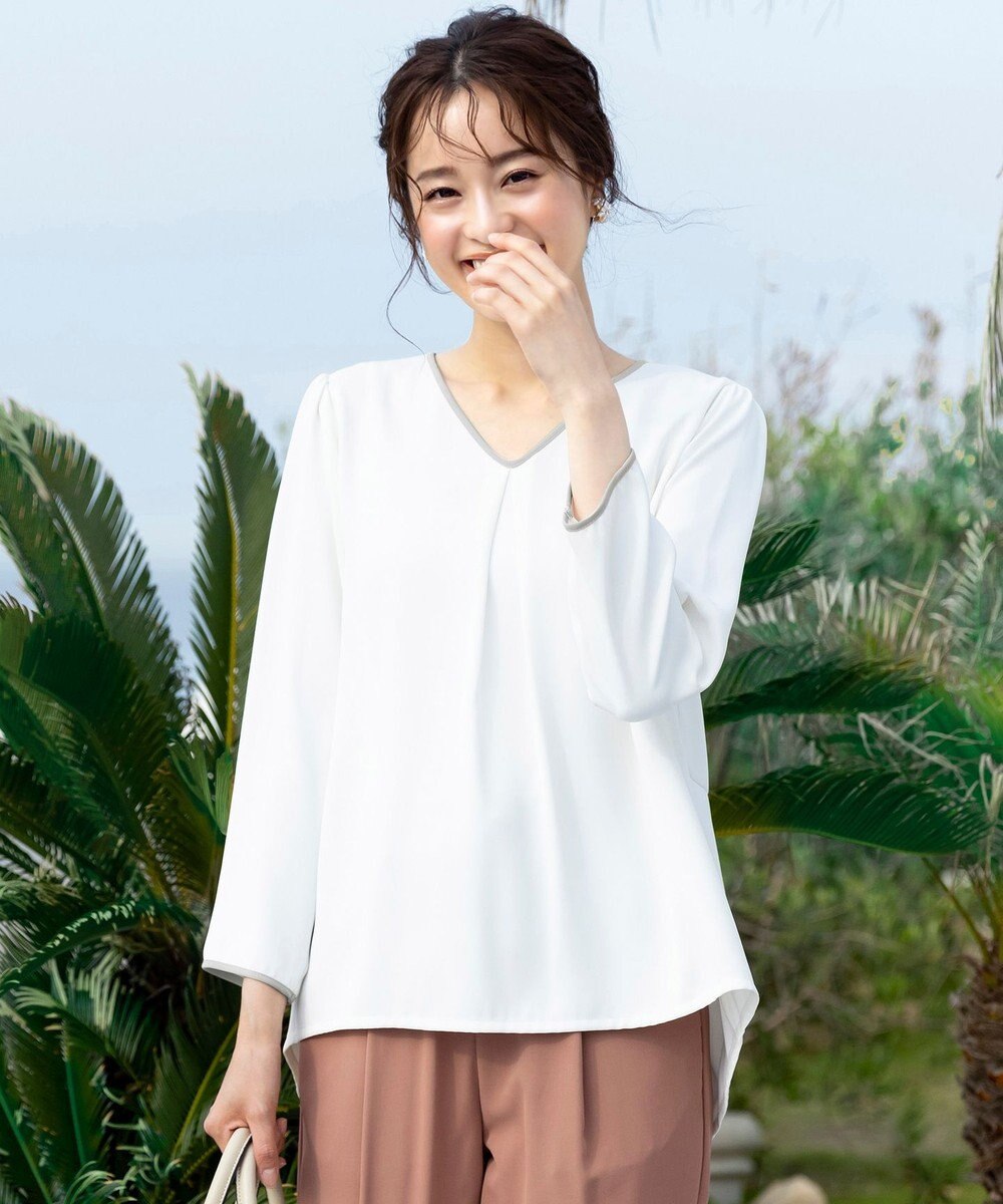 洗える 後ろ姿美人のバックペプラム配色ブラウス Tiaclasse L ファッション通販 公式通販 オンワード クローゼット 洗える 後ろ姿美人のバックペプラム配色ブラウス Tiaclasse L ファッション通販 公式通販 オンワード クローゼット