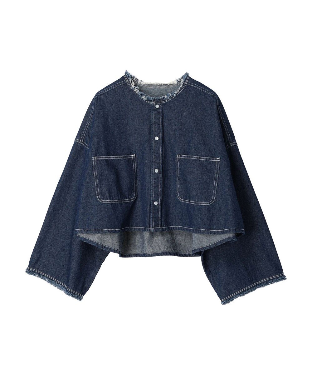 earth music&ecology スクエアデニムシャツ 