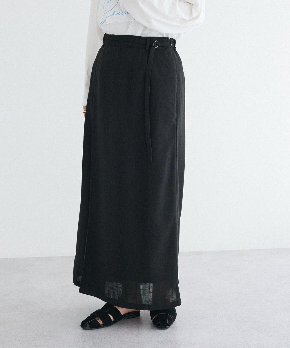 CRAFT STANDARD BOUTIQUE リネンライクラップ風スカート 