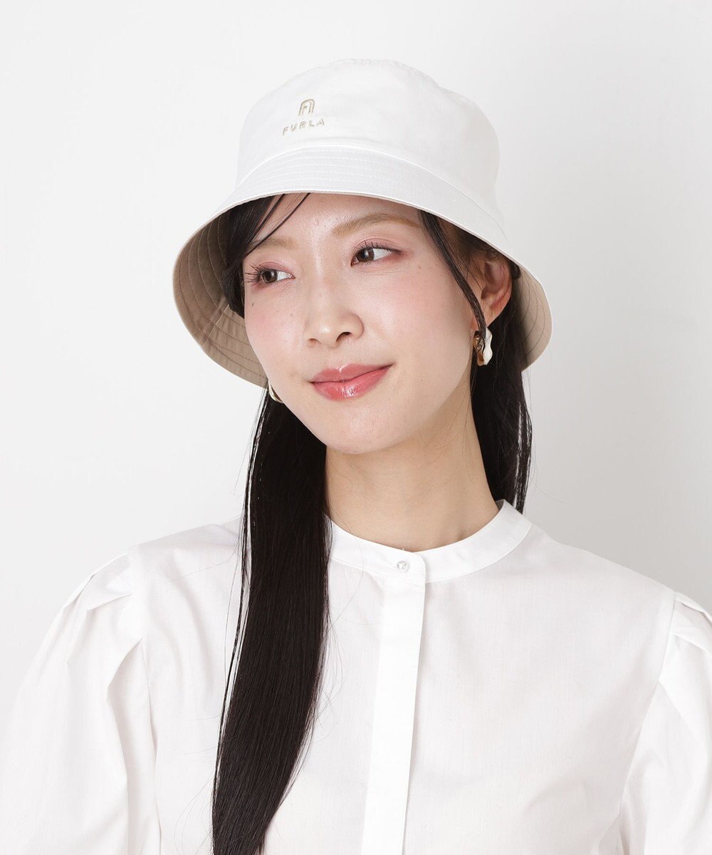 MOONBAT FURLA(フルラ)リバーシブルバケットハット 帽子 無地 UVカット 手洗い可能 
