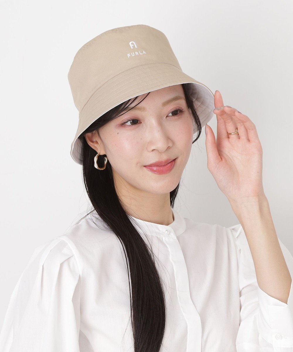 MOONBAT FURLA(フルラ)リバーシブルバケットハット 帽子 無地 UVカット 手洗い可能 