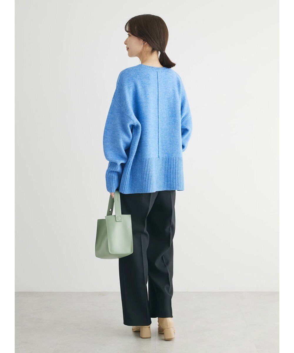 Green Parks ｆｕｗａっとメランジ袖リブ長めニットプルオーバー 