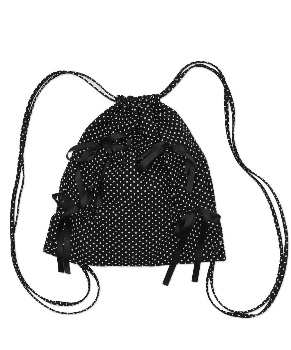 WEGO ドロストリボンギャザーナップサック 