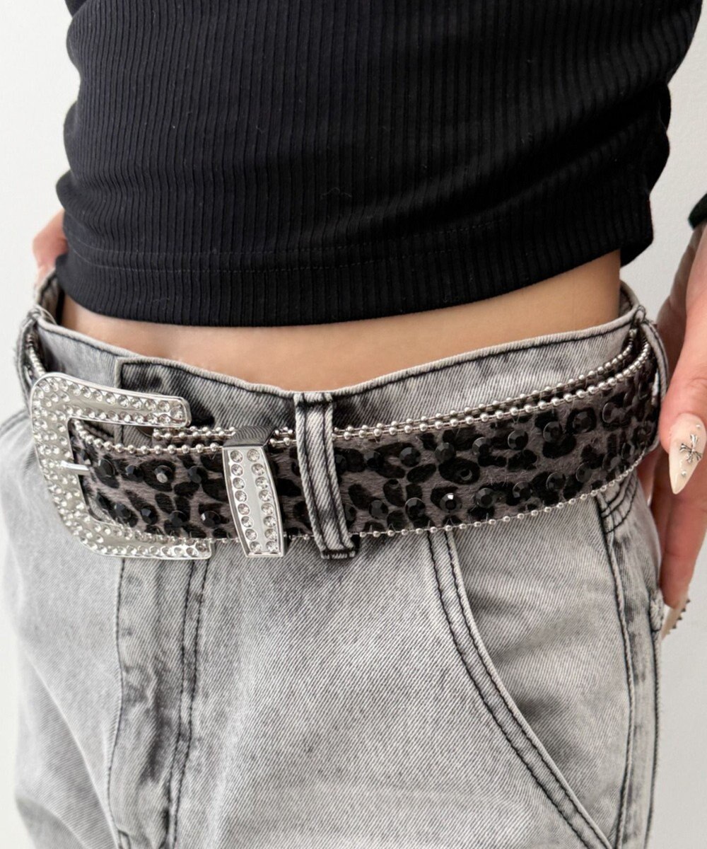 WEGO Lビジューラメシャギーベルト 