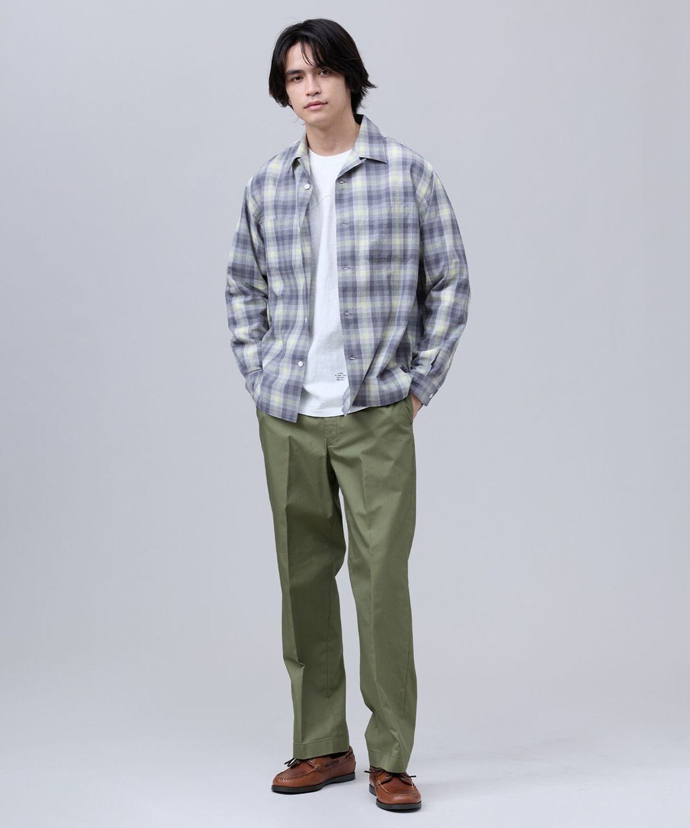 J.PRESS MEN 【J.PRESS ORIGINALS】【UNISEX】Indian Madras Open Shirts / Baggy-Fit 