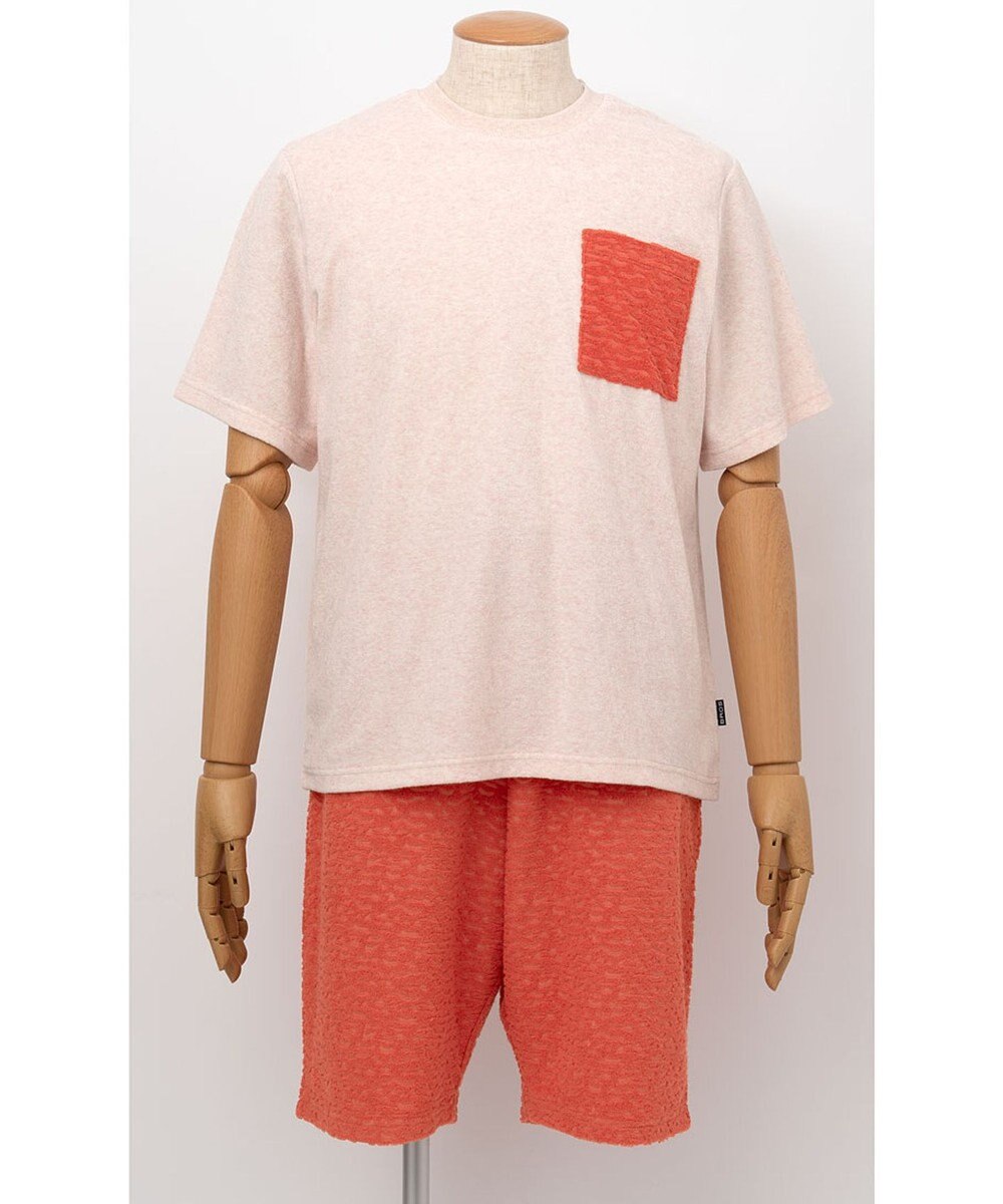 WACOAL MEN WEB限定　ルームウェア　半袖　ひざ上丈　綿混（本体）　前閉じ　/ブロス　GH3301 