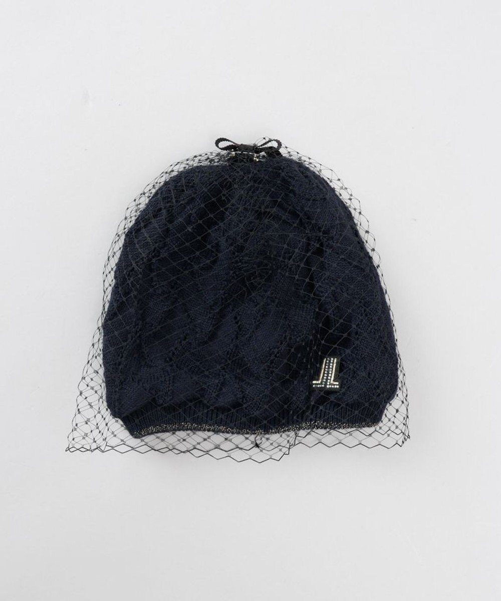 AURORA 【 LANVIN COLLECTION（ランバン コレクション） 】ベール付きリバーシブルニットワッチ 