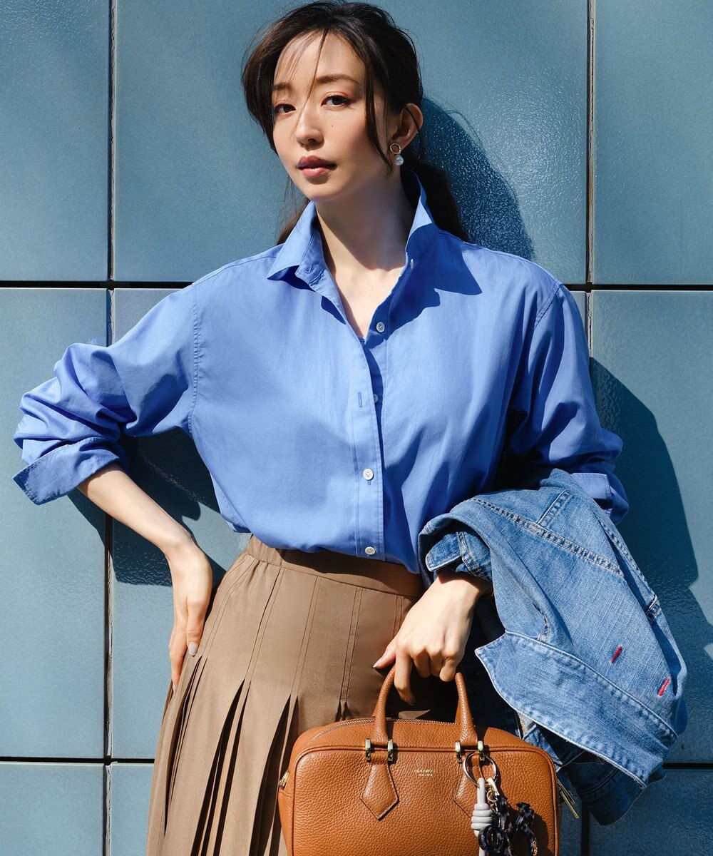 23区 【見上愛さん着用/VERY掲載】CANCLINI シャーティング ベーシックシャツ 