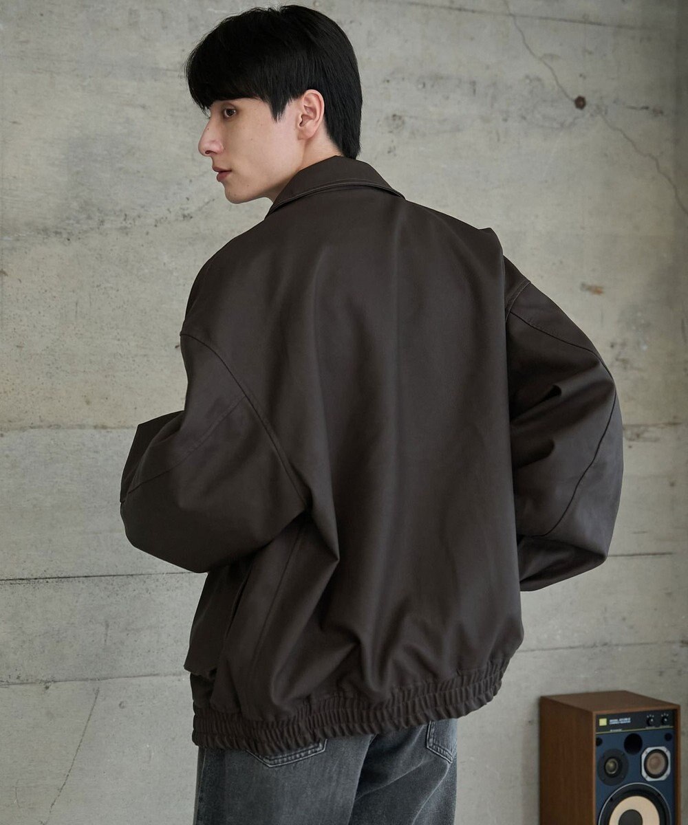 WEGO 【ユニセックス着用ITEM】エコレザー2WAYフライトジャケット 