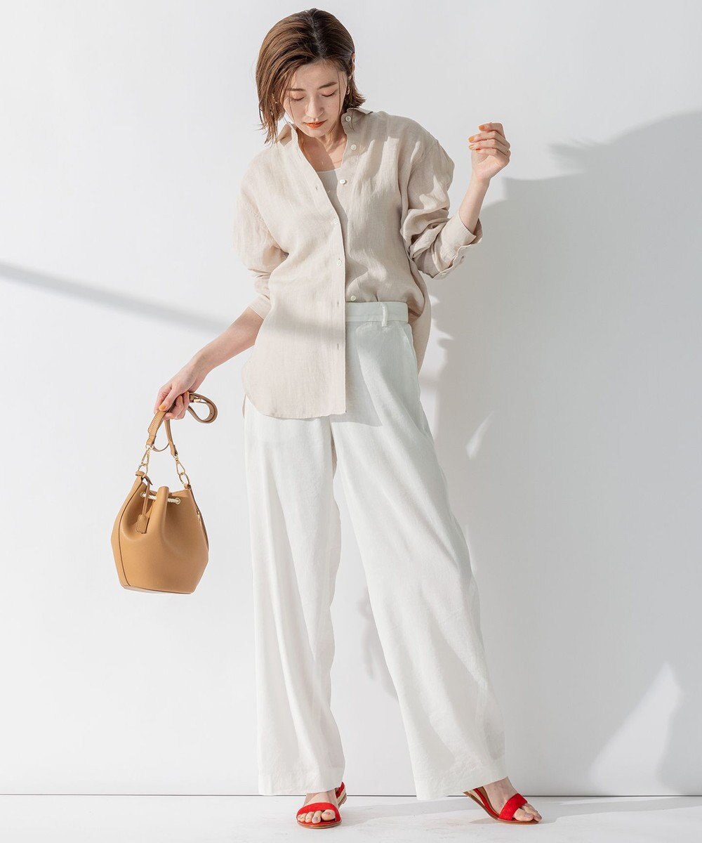 23区 S 【CLASSY. 9月号掲載/WEB限定カラーあり】LIBECO ベーシック シャツ 