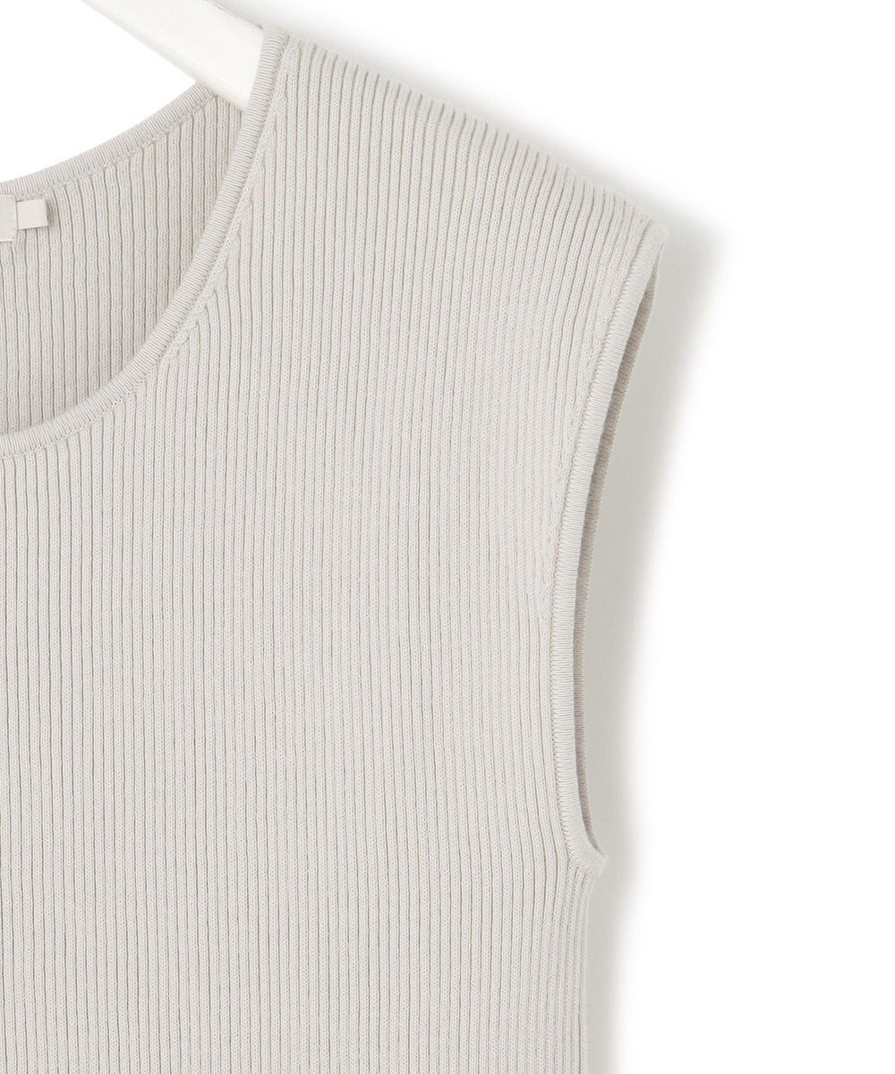 ICB 【UVカット・洗える】 オーガニックコットンリブ ノースリーブニット 