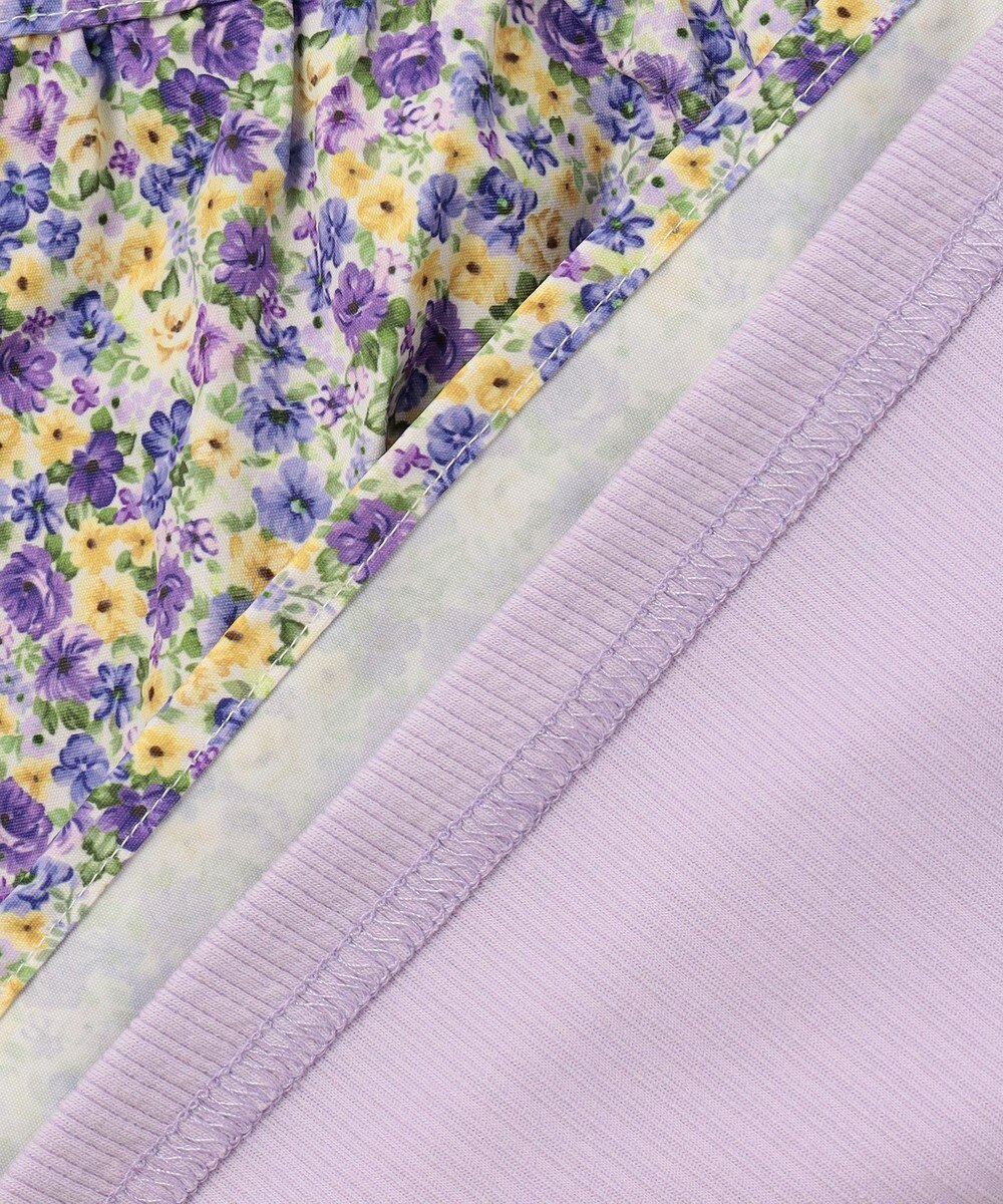 ANY KIDS ドッキング花柄カットソー 