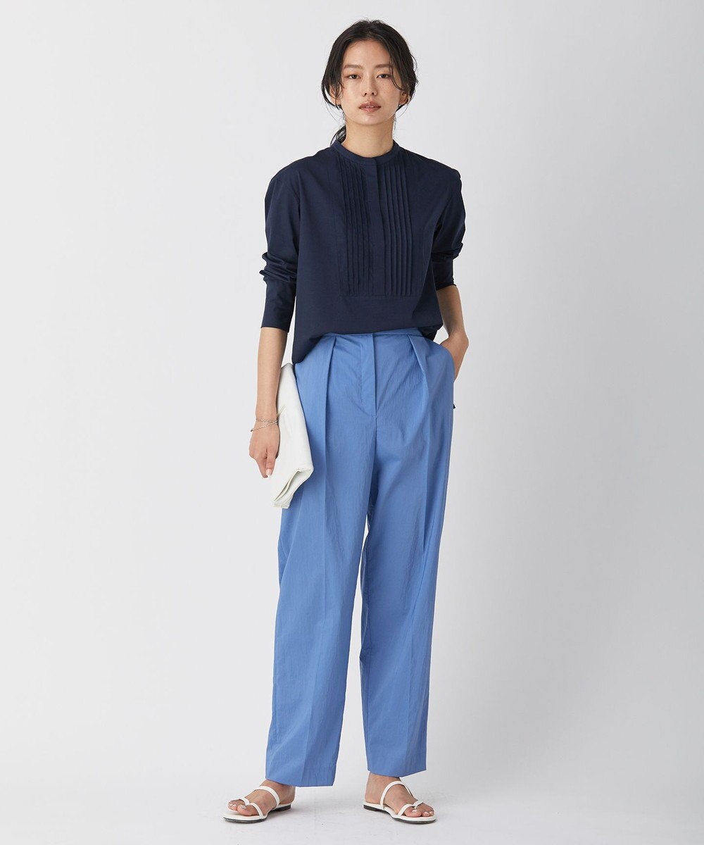 ICB 【洗える】 エコナイロンストレッチ ワイドストレートパンツ 