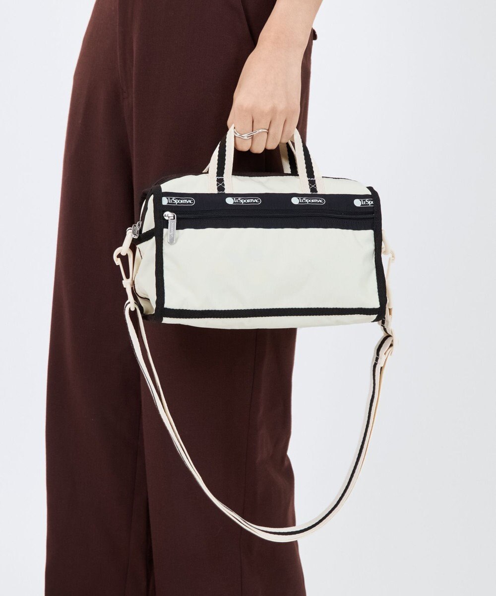 LeSportsac MINI DUFFEL CROSSBODY/スペクテイターサンドバー/ブラック 