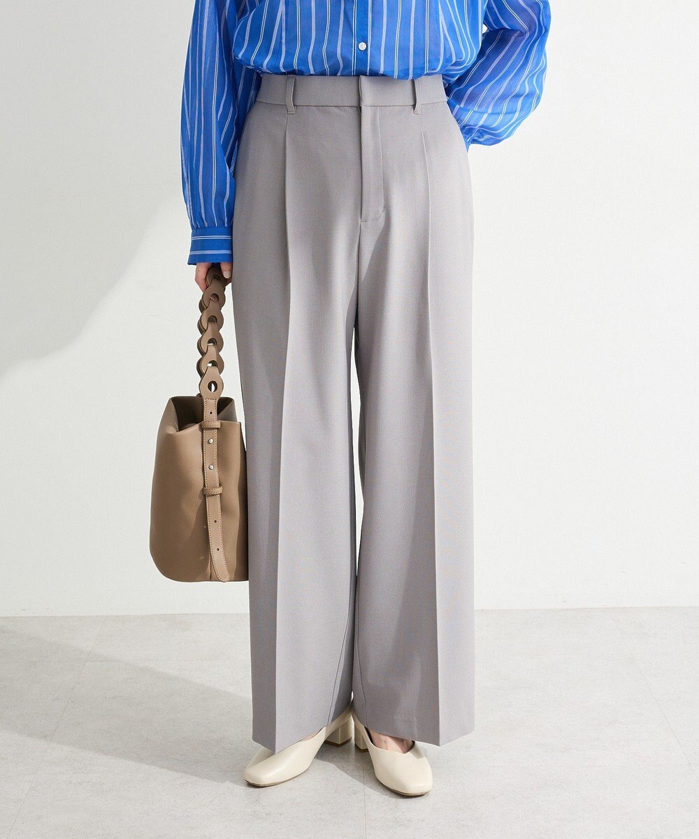 Green Parks きれシルストレートワイドパンツ 