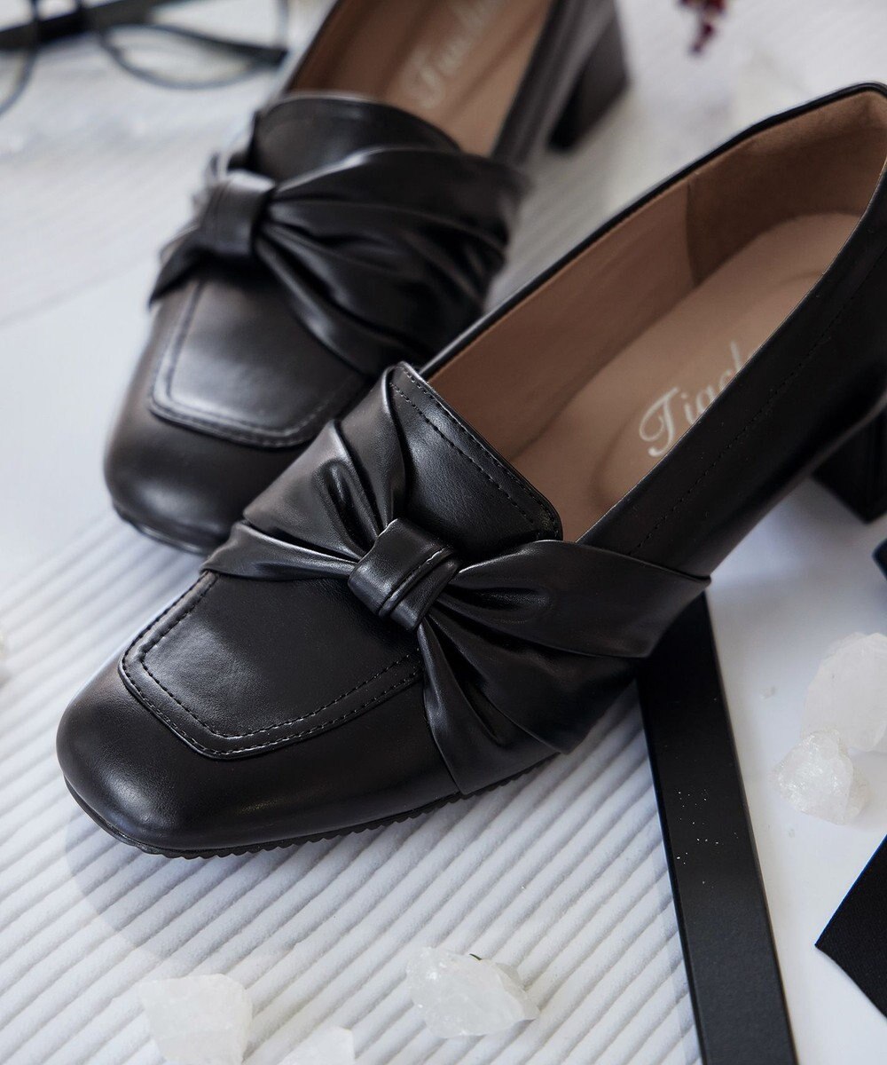 Tiaclasse 【安田美沙子さん着用】リボンローファー 