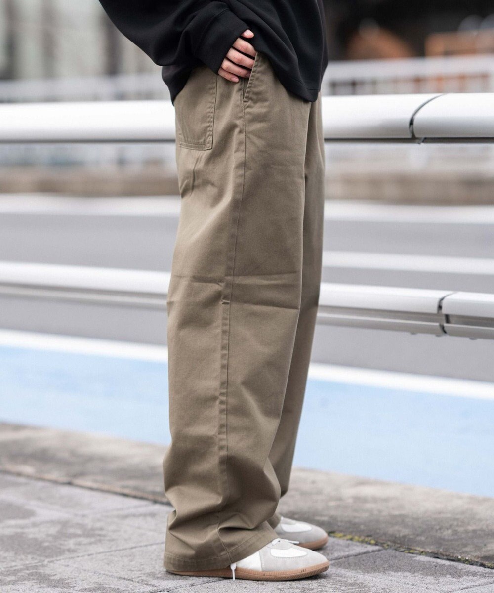 WEGO 【ユニセックス着用ITEM/XSSMLサイズ展開/ウエストゴム】ユルフィットコットンイージーパンツ 