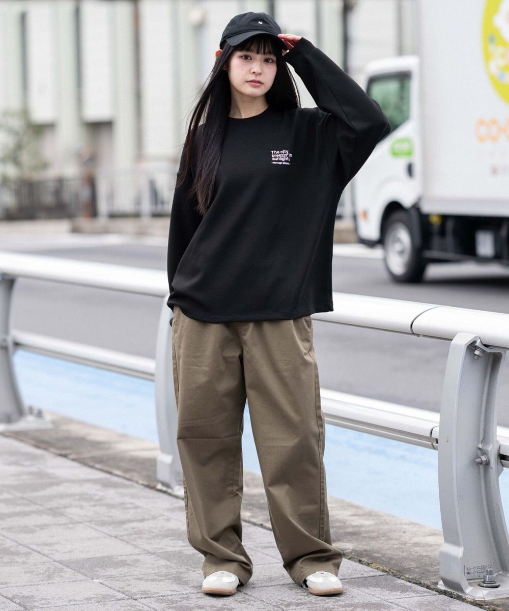 WEGO 【ユニセックス着用ITEM/XSSMLサイズ展開/ウエストゴム】ユルフィットコットンイージーパンツ 