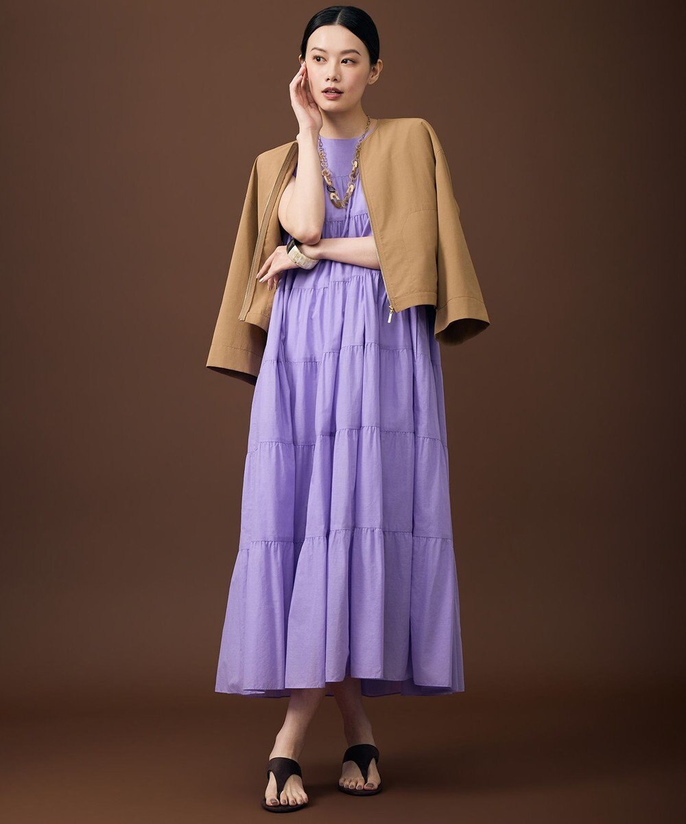 自由区 L ファンクショナルブロード ノーカラーブルゾン 