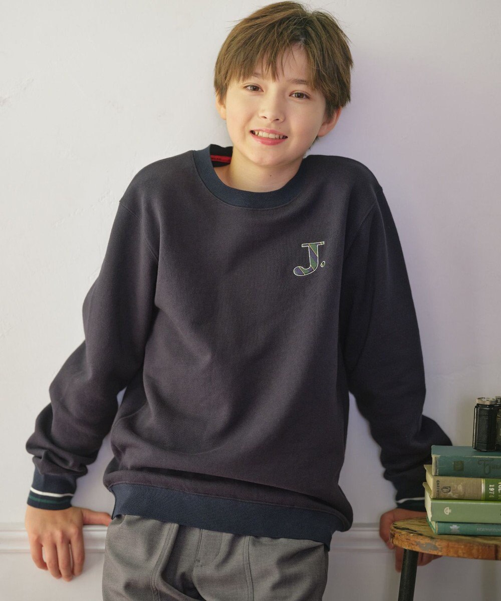 J.PRESS KIDS 【140-170cm】J. レジメンストライプ ロゴ トレーナー 