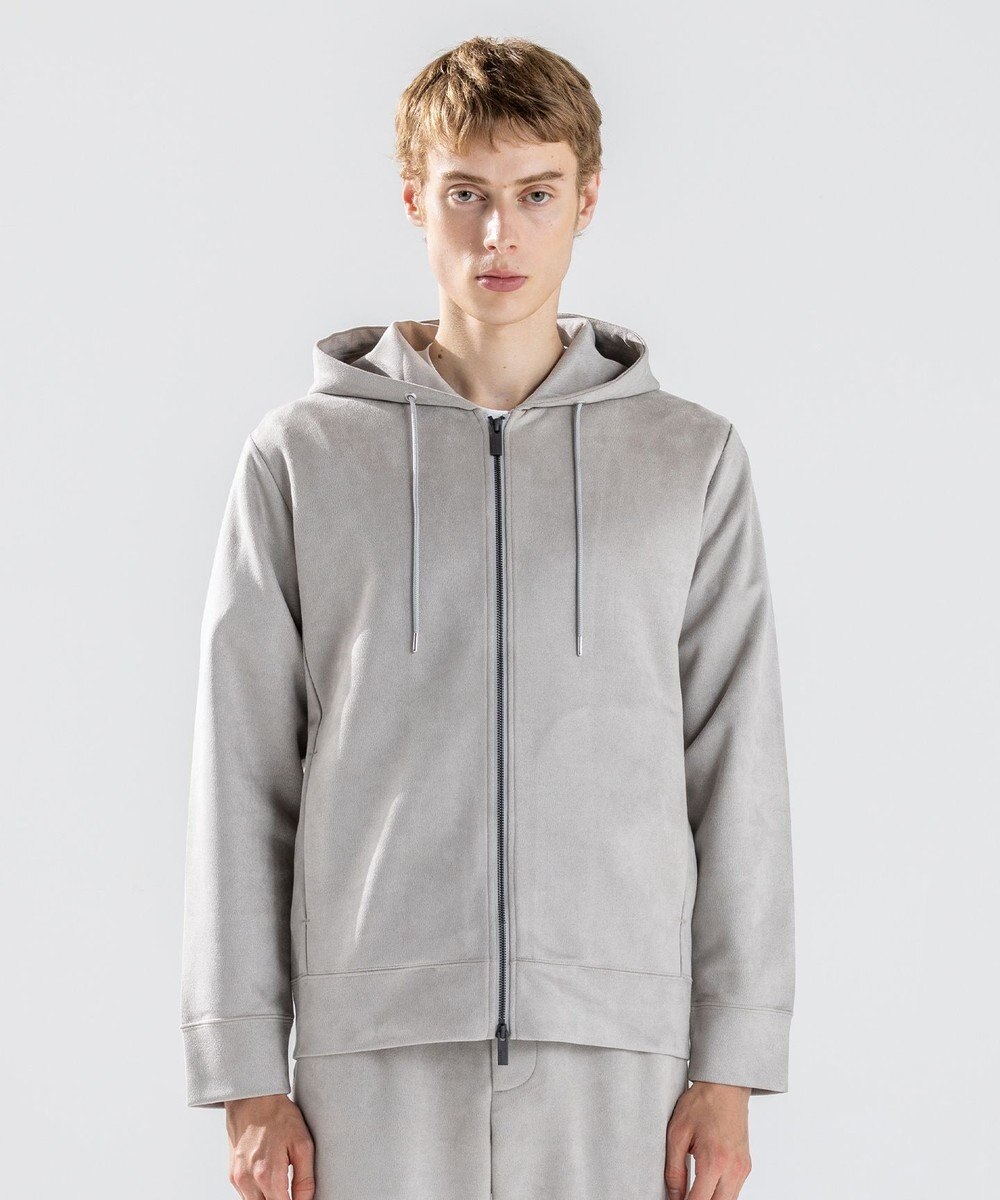 JOSEPH HOMME 【WEB・一部店舗限定  】レザーライクポンチ　ジップアップパーカー 