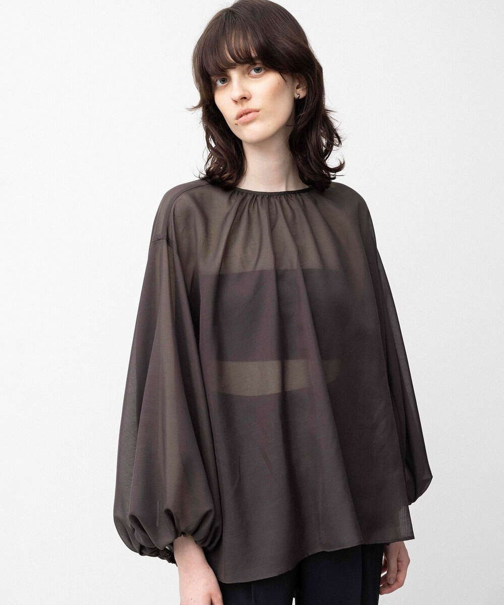 NAVE 【Nave】ブライトシアーボイル ギャザーブラウス 