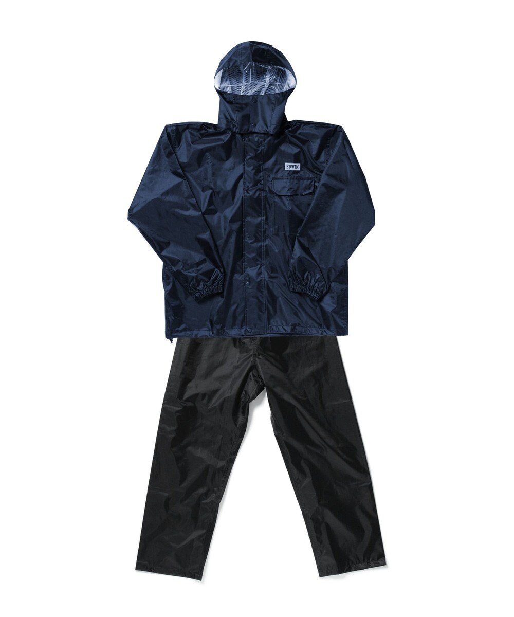 MOONBAT 【防水の頂点へ/上下セット】EDWIN (エドウィン) レインコート レインパンツ 上下セット 