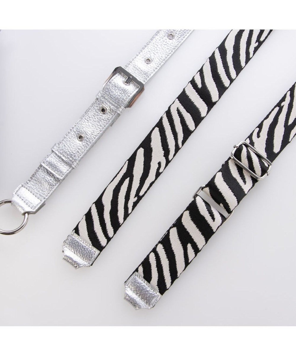 UNBILLION ペルケ perche / 牛革×ナイロンチェンジベルトキーチャームショルダー 