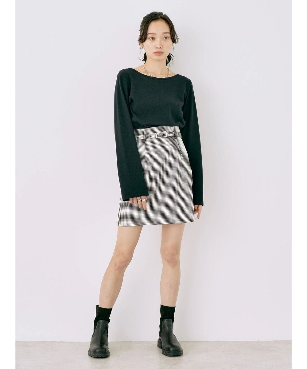 earth music&ecology チェックミニスカート 