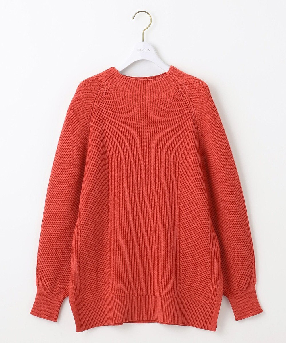 ANY SIS 【洗える・セットアップ可】アンチピリング変形畔 ボトルネック ニット 