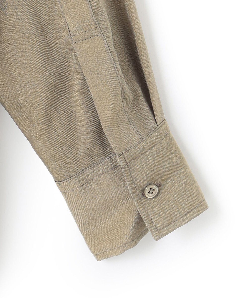 BEIGE， GENTIAN / スタンドカラーシャツ 