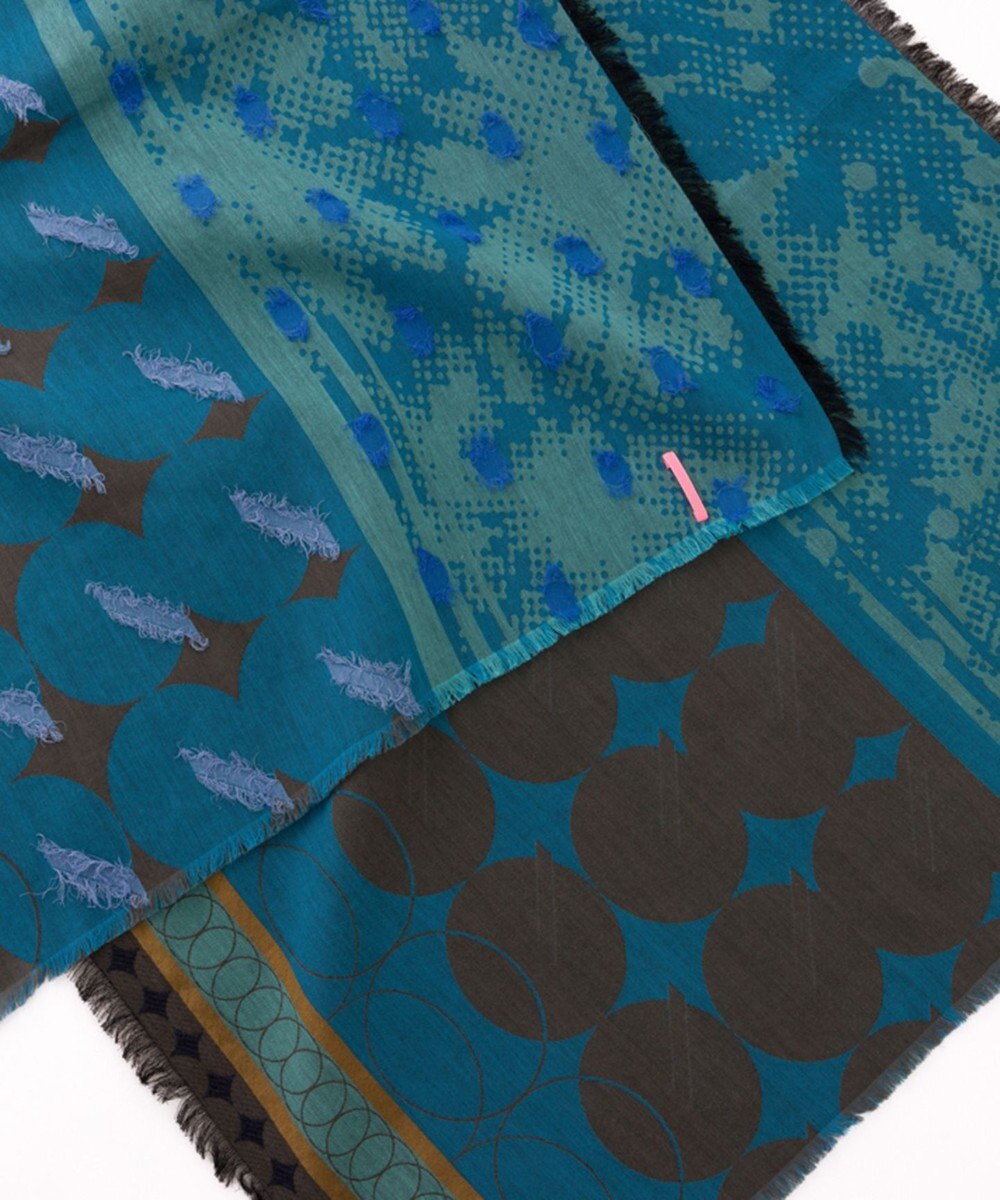 POLS コットン・キュプラ MIXTURE　フサスカーフ 