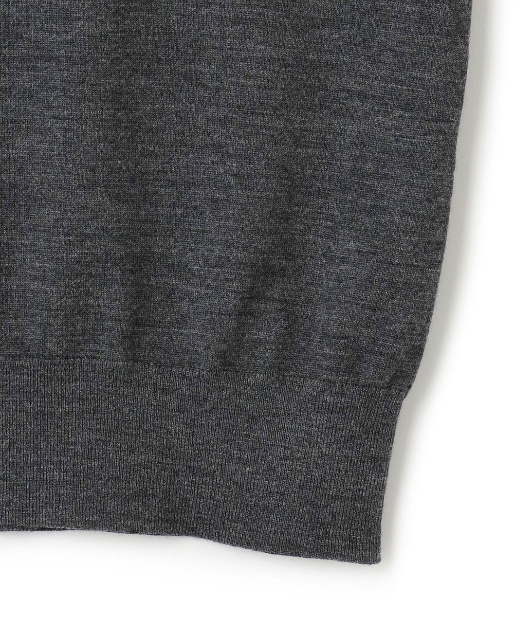 23区 【洗える/アンサンブル対応】サステナブルウール 半袖バイカラー ニット 