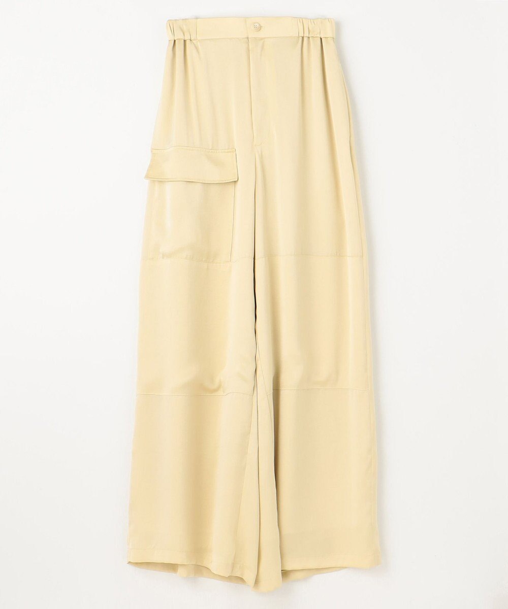 NAVE 【Nave・洗える/ウエストゴム】ヴィンテージサテン ワイドパンツ 