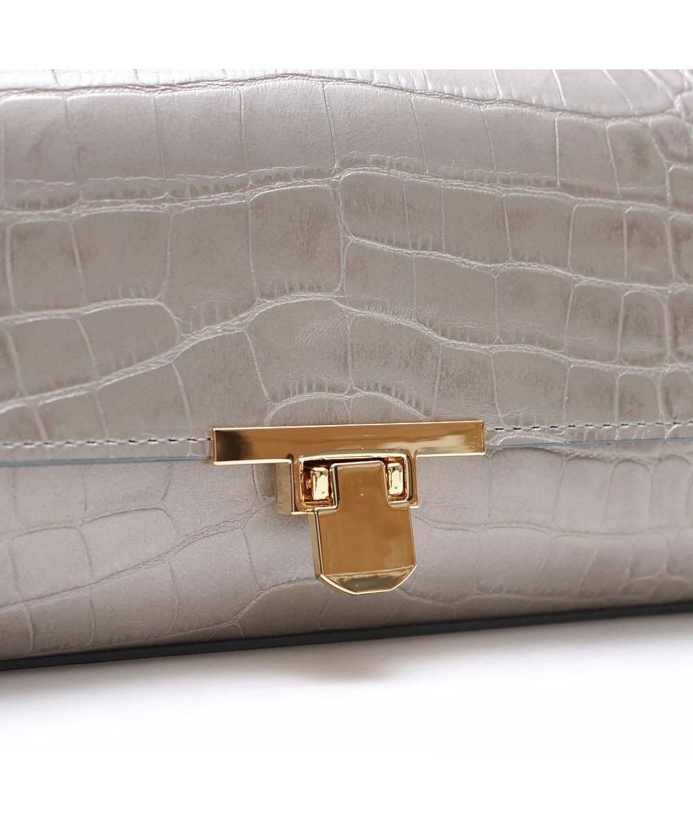 A.D.M.J. 【牛革】クロコ型押しラウンドクラッチショルダー 