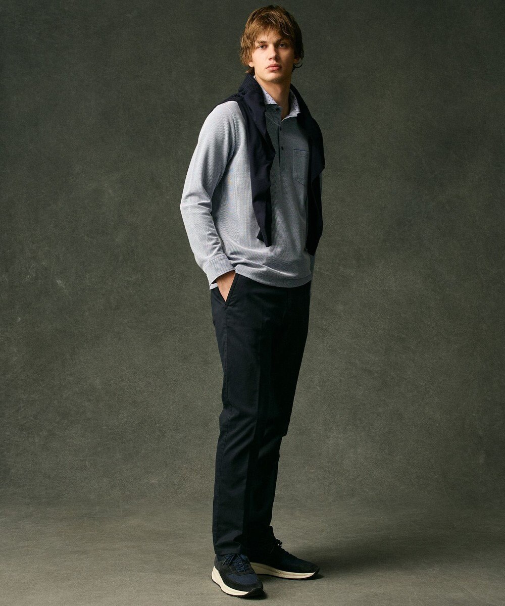 JOSEPH ABBOUD 【ウエストも伸びる！オーガニックコットン使用・25AW】トリコチンストレッチ パンツ 